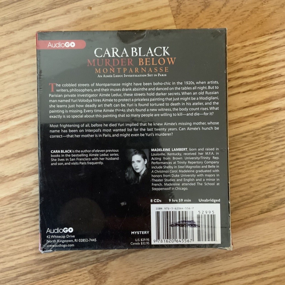 Murder below Montparnasse Aimee Leduc Invest. Cara Black 8 CD Unabridged Audio - Picture 2 of 2